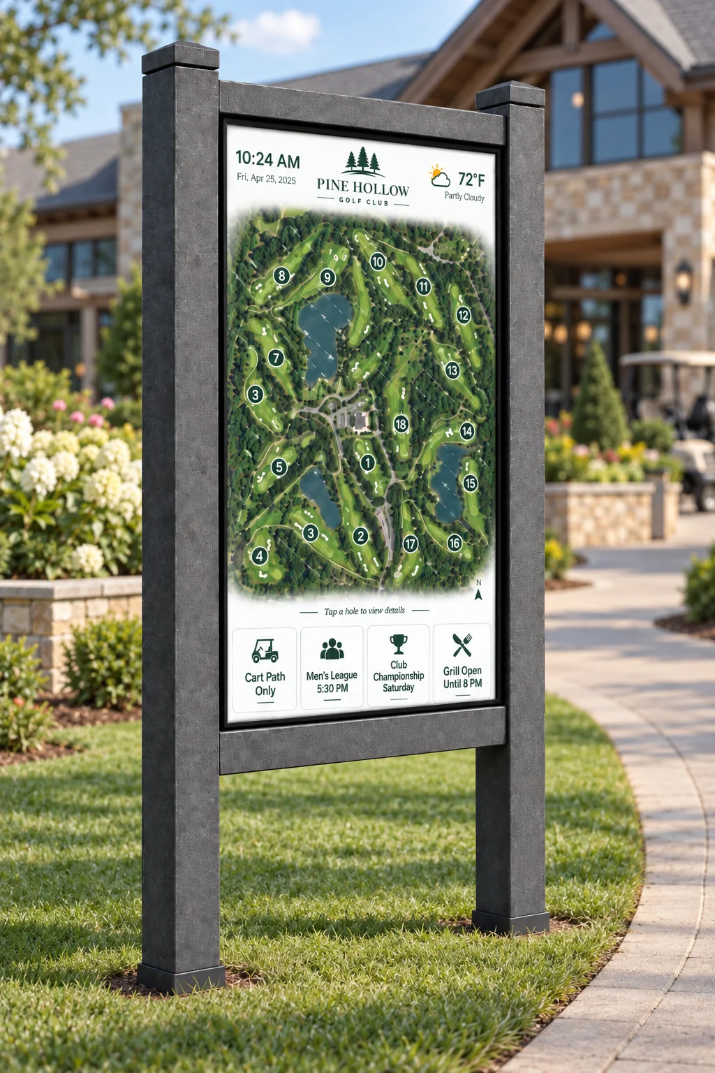 CoursePad installed outside the clubhouse